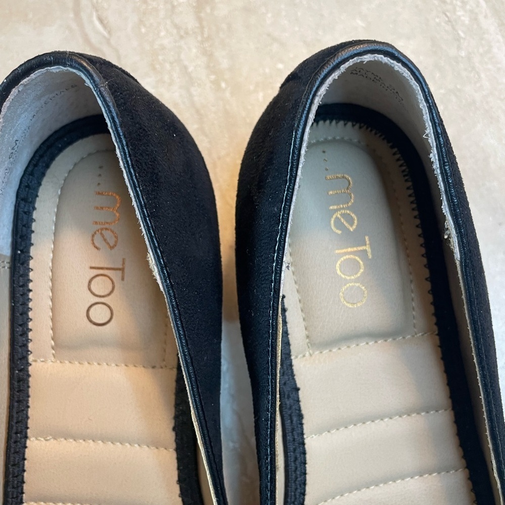 Me Too Black Suede Loafers Flats - Picture 3 of 7